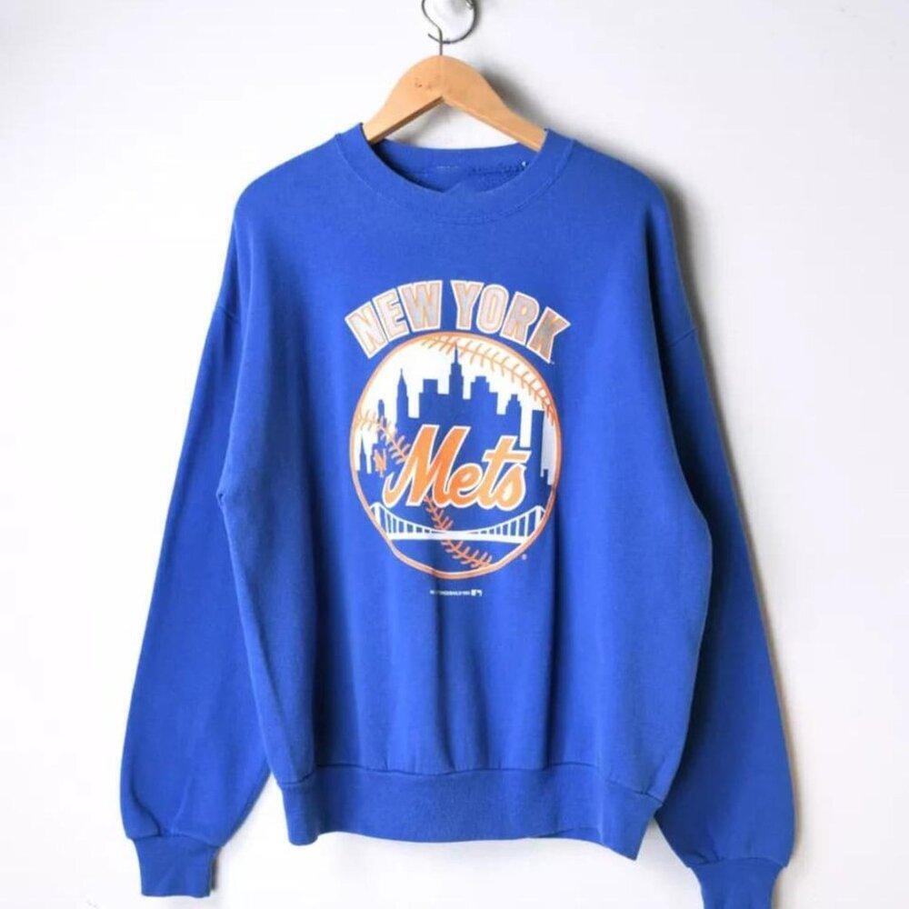 90S New York Mets Sweatshirt Style New York Baseball Crewneck Sw
